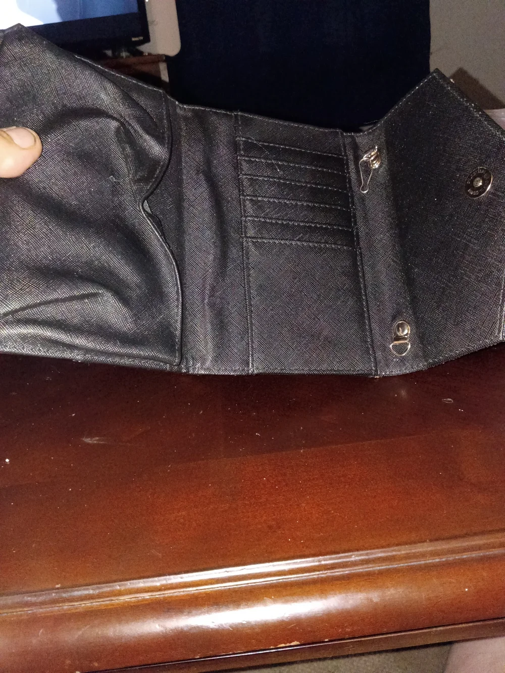 Silver Crystal Envelope Clutch with Black Trim